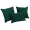 Double-corded Solid Twill Throw Pillows with Inserts (Set of 3) - Forest Green